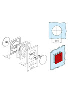 Quadratische Griffmuschel für Glastür für Glasstärke 8-12mm Anthrazit-Design