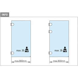Glastür-Scharnier für Glas-Glas-Montage für Glasstärke 6 - 10 mm