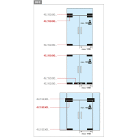 Glas-Schwingtür-Scharnier, Oberteil Zapfenaufnahme für Glasstärke 10 - 12 mm