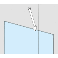 Duschwand-Stabilisationsset, Wandanschluss 45°, Ø 19 mm, L 1250 mm