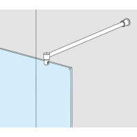 Ganzglasdusche 4010 Ecke einseitig für Glasstärke 8 mm Edelstahl-Design