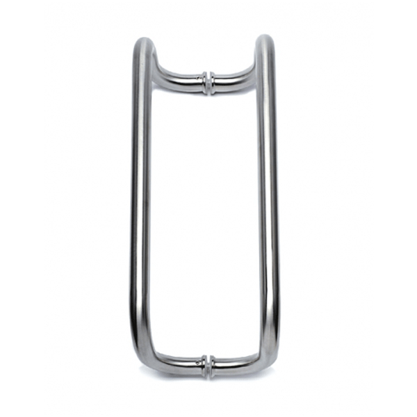 Türgriff Edelstahl-Design, zweiseitig 90° für Glas 6-12 mm 610 mm