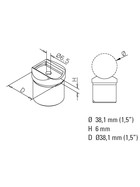 Rohradapter für Rohr 38,1 mm (1,5 inch)